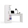 Cosmo Desk + Bookcase Set, White