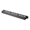 Digitus | 1U cable management cage detachable rear plate | DN-97617 | Black | For installation on the 483 mm (19“) profile rails