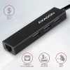AXAGON HMA-GL3A SuperSpeed USB-A hub + gigabit LAN