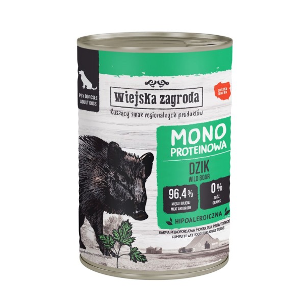 Wiejska Zagroda Monobiałkowa Dzik karma mokra ...