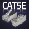 Qoltec 54554 RJ45 modular connector | CAT5e | FTP |Gold-plated contacts | 100 pieces