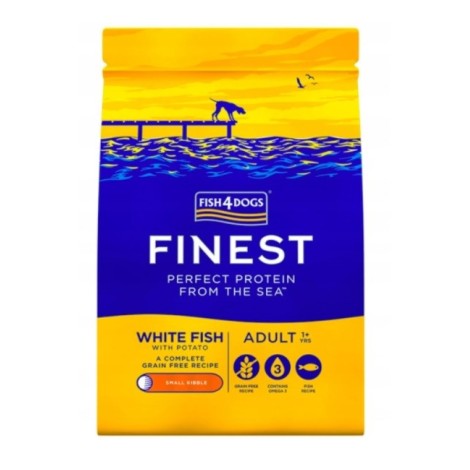 FISH4DOGS Finest Ocean White fish Small Adult - dry dog food - 1,5kg