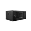 Lanberg 19'' wall-mounted installation cabinet 4U 600x450mm black (glass door)