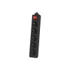 Lanberg Cable Power Strip 3M 5X French Outlets with Switch, Quality-Grade Copper | PS1-05E-0300-BK