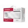 AXAGON ACU-DPQ65W GaN Wall charger 65W, 3x port (USB-A + dual USB-C), PD3.0/PPS/QC4+/Apple