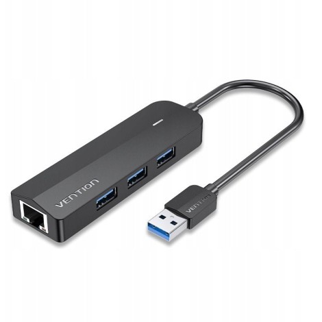 Hub 5w1 Vention USB 3.0 z adapterem Gigabit Ethernet