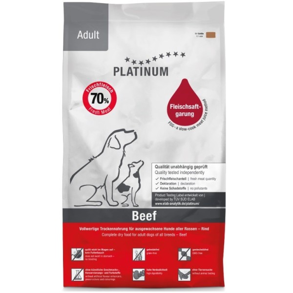 PLATINUM Adult Beef - semi-moist dog ...