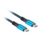 Lanberg | USB-C to USB-C Cable | Black/Blue | 1.2 m