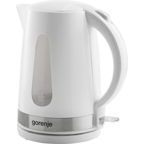 Gorenje | Kettle | K17WE | Electric | 2200 W | 1.7 L | Plastic + metal | 360° rotational base | White