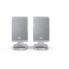Sharp HT-SPR52021(SL) Q Soundbar 2.0.2 Wireless Rear Surround Speakers, Silver | Sharp