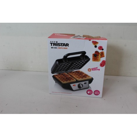SALE OUT.  | Tristar | Waffle maker | WF-2195 | 1000 W | Number of pastry 2 | Belgium | Black | DAMAGED PACKAGING