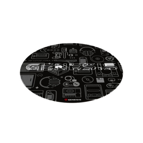 GENESIS Tellur 300 Round Gear Protective Floor Mat, 100cm, Black | Genesis Protective Floor Mat Tellur 300 Round Gear Polyester | Floor Mat | Multicolor