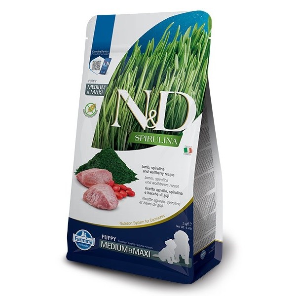 FARMINA N&D Spirulina Lamb Puppy MED/MAXI ...