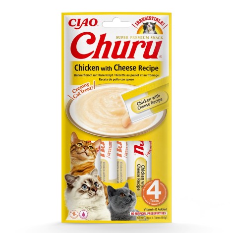 INABA Churu Chicken with cheese - cat treats - 4x14 g