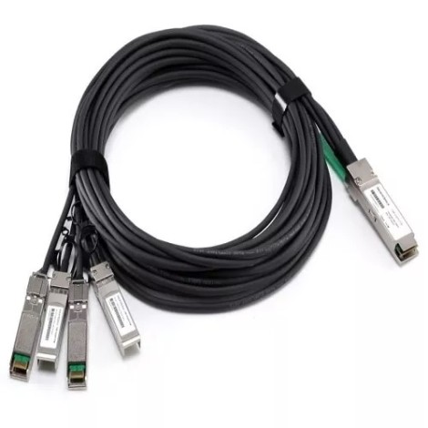 Dell Networking 40GbE (QSFP+) to 4x10GbE SFP+ Passive Copper Breakout Cable, 0.5M, Customer Kit | Dell