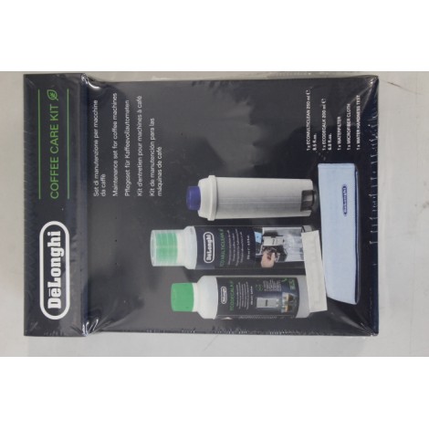 SALE OUT. Delonghi DLSC306 Maintenance Care Kit for Bean to Cup & Espresso Coffee Machines, includes five cleaning accessories | DAMAGED PACKAGING AND DAMAGED ON FILTER BAG