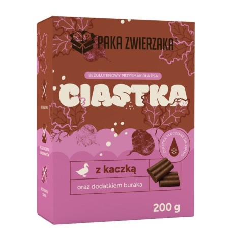 PAKA ZWIERZAKA Duck with beetroot – dog treat – 200g
