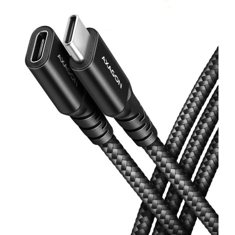 AXAGON BUCM32-CF05AB extensions cable USB-C (M) <-> USB-C (F), 0.5m, USB 20Gbps PD 240W 5A
