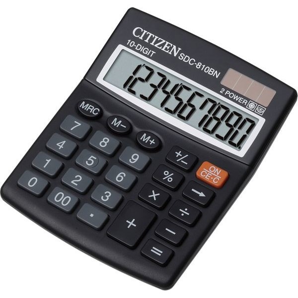 CITIZEN CALCULATOR OFFICE SDC-810NR, 10-DIGIT, 127X105MM, ...