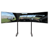 Next Level Racing Floor stand | Round Tube Freestanding Single Monitor Stand | Up to 3x43 