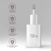 AXAGON ACU-QC18W Wall charger 18W, 1x port USB-A, QC3.0/AFC/Apple, white