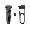 Braun | Shaver | 51-R1000s | Operating time (max) 50 min | Wet & Dry | Black/Red