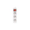 Lanberg Cable Power Strip, 3X French Outlets with Switch, Quality-Grade Copper, 1.5 m | PS1-03E-0150-W
