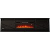 RTV GRANERO + fireplace cabinet 200x56.7x35 black/black gloss