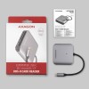 AXAGON Aluminum high-speed USB-C 3.2 Gen 1 memory card reader, 3 slots | CRE-S3C