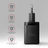 AXAGON Wallcharger 2x port (USB-A + USB-C), 20W | ACU-PQ20