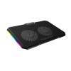 Genesis Laptop Cooler Cooling Pad Fury Gunbai G3 Fans, RGB LED Light, 2 USB, 14.1-17.3