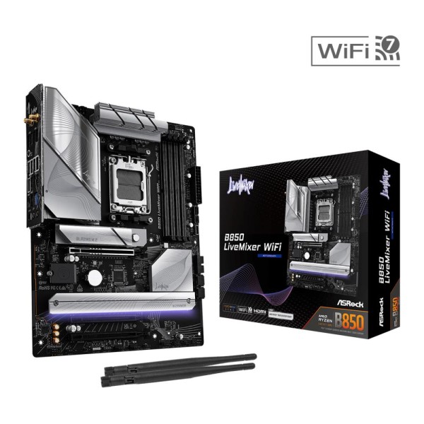 Mainboard|ASROCK|AMD B850|SAM5|ATX|Memory DDR5|Memory slots 4|2xPCI-Express 4.0 ...