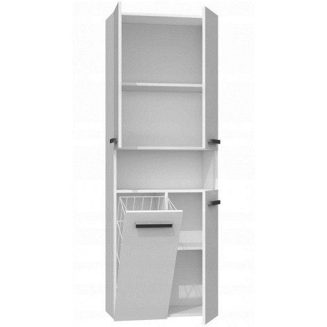 Topeshop NEL 1K DK BPOŁ bathroom storage cabinet White