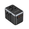Uniwersalny adapter podróżny z ładowarką Vention 65W GaN 2x USB-A 2x USB-C czarny