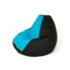 Sako bag pouffe Pear black and blue XXL 140 x 100 cm