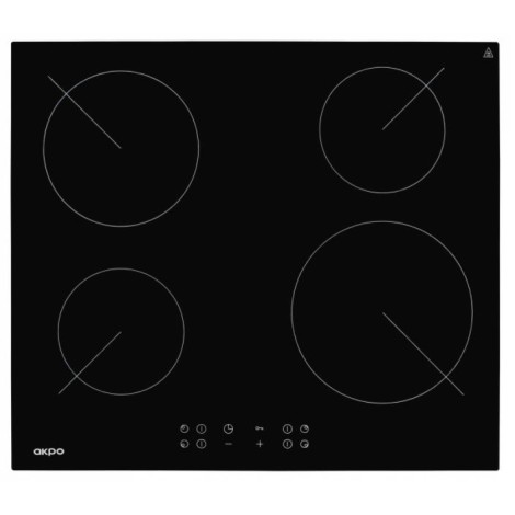 Ceramic hob Akpo PKA 58008/2 black 4 zone(s)