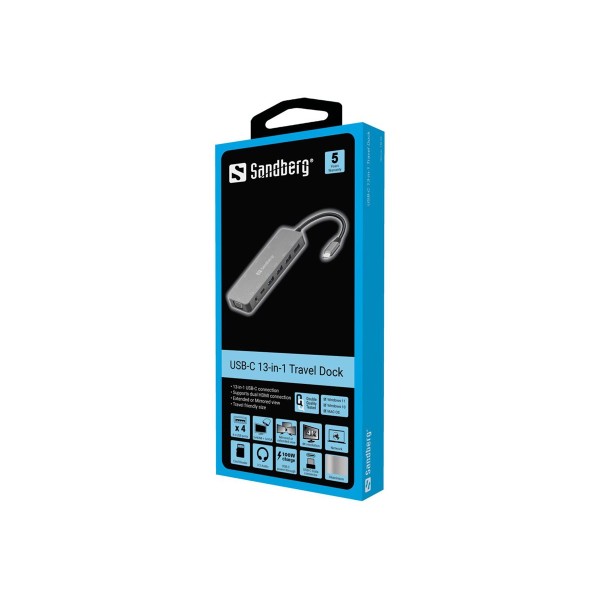 SANDBERG USB-C 13-in-1 Travel Dock