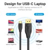 CABLE DP TO USB-C 8K HD/2M BLACK CGYBH VENTION