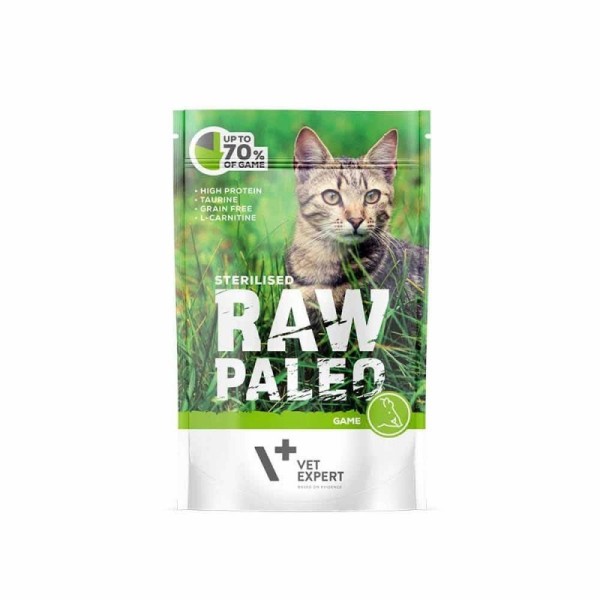 RAW PALEO Adult Cat Sterilised Game ...