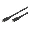 Goobay USB-C™ Cable, USB 3.2, 100 W, 10 Gbit/s, Power Delivery, 0.5 m, Black | Goobay