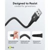 Goobay USB-C to USB-A Supersoft Textile Cable with Metal Plugs, 1 m, black