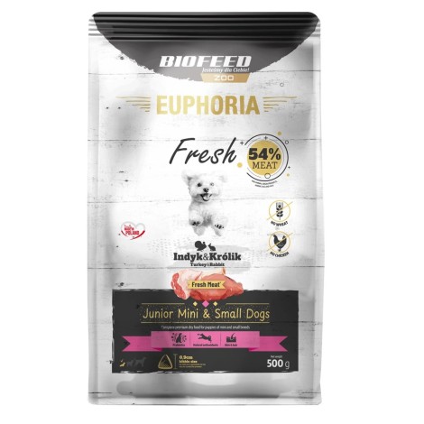 BIOFEED Euphoria Fresh Junior Turkey with lamb XS/S - dry dog food - 500g