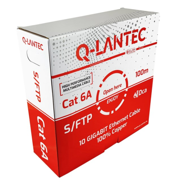 Q-LANTEC Kabel S/FTP kat.6A, sieciowy, skrętka, ...