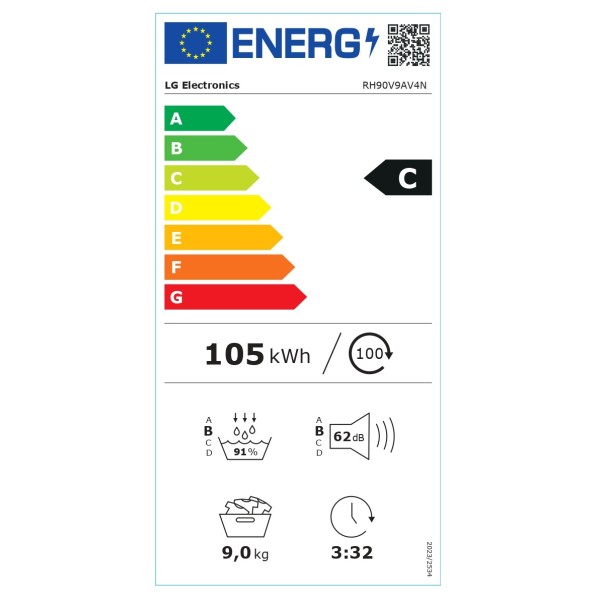 LG RH90V9AV4N Dryer Machine, C, Front ...