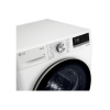 LG RH80V9AV3N Dryer Machine, C, Front loading, 8 kg, LED, Depth 66 cm, Wi-Fi, White | LG