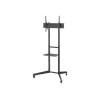 DIGITUS TV Cart with shelf 37-70inch bk