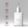 AXAGON Wall Charger 2x port (USB-A+USB-C), 30W | ACU-PQ30W