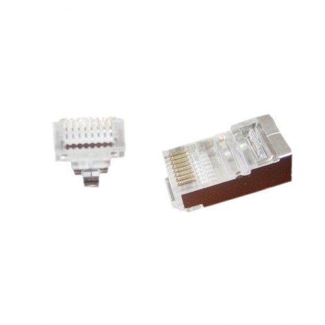 Gembird LC-PTF-01/100 wire connector RJ-45 Brown, Silver, Transparent