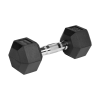 REBEL ACTIVE Rubber-coated cast iron dumbbells 2x6 kg