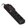 Activejet COMBO 3GN 1,5M black power strip with cord